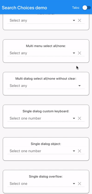 Multi dialog select all or none without clear