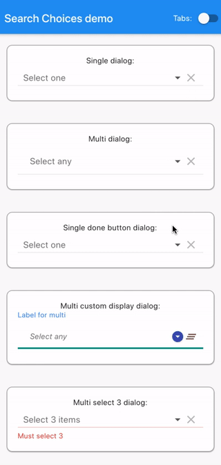 Single done button dialog